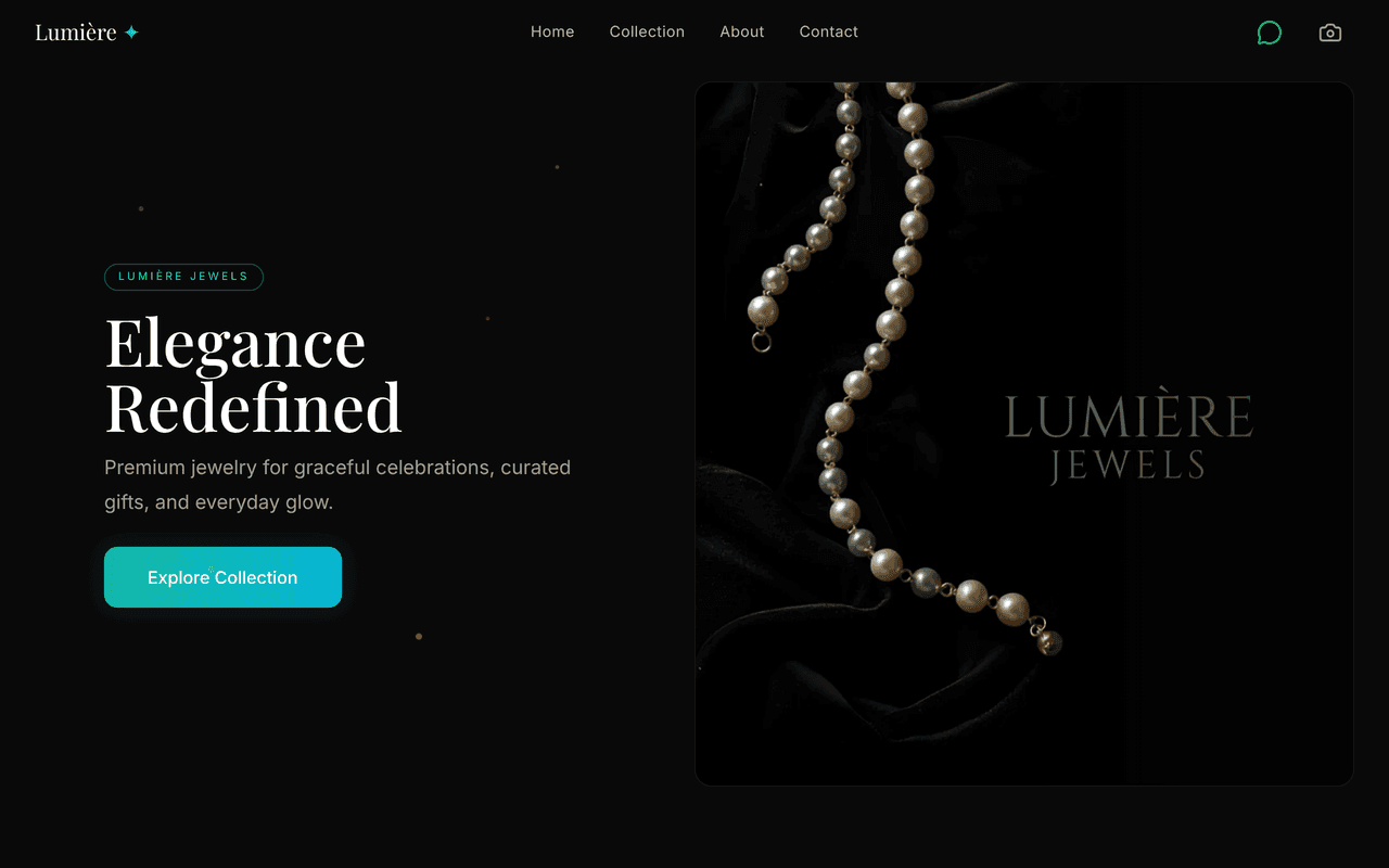 Lumière Jewels — demo build screenshot